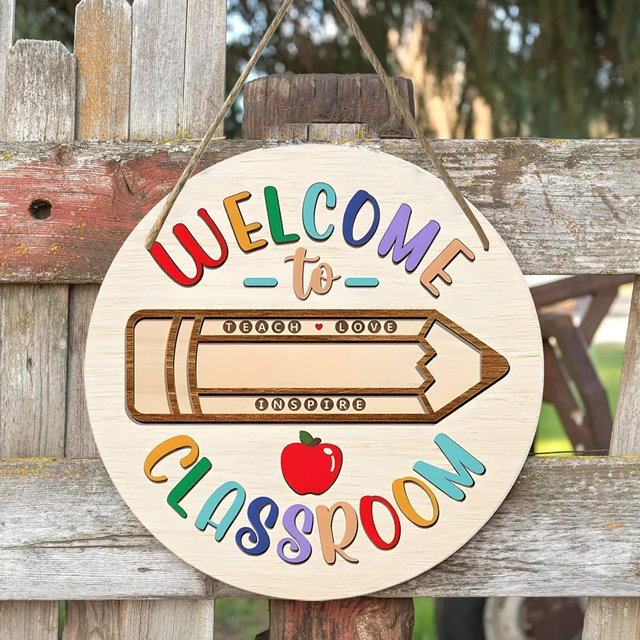 Clearance! Personalized Teacher Signs For Classroom Teacher Door Signs Teacher Name Sign For Classroom Door Back To School Welcome Door Sign Decorations For Teachers Elementary Preschool