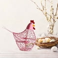 thumbnail image 1 of Iron Kitchen Basket Decoration, Chicken-Shaped Storage Rack for Eggs, Ginger & Garlic, Home Craft Wind Lamp for Kitchen, Dining Room & Party Decor, Green Iron Art, 1 of 7