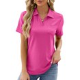 thumbnail image 1 of FAIWAD Women's Plus Size Summer Tops Short Sleeve V Neck Tunic Tops Summer Basic Lapel Pullover Tops, 1 of 3