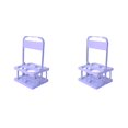 thumbnail image 1 of (2-Pack) Rinsvye Foldable Plastic Beverage Drink Sectioned Plates for Adults for Reusable Drink Holder Snack Storage Containers with Handle Portable Large Storage Baskets for Pantry Drink Holder, 1 of 9