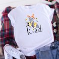 thumbnail image 2 of T-Shirts à Manches Courtes pour Femmes T-Shirts Décontractés pour Femmes à Imprimé Graphique Floral T-Shirt à Manches Courtes pour Enseignante Hauts T-Shirts pour Femmes Décontractés, 2 of 4
