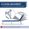 thumbnail image 4 of Outsunny Chaise Longue d'Extérieur, Chaise Longue Pliante Réglable, Bleu, 4 of 10