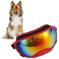 thumbnail image 4 of Large Dog Goggles, Sturdy Buckle Durable PC Dog Goggles Windproof Ultraviolet Proof  For Outdoor Black Frame And Gray Goggles,Red Frame And Red Goggles,Red Frame And Transparent, 4 of 8