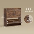 thumbnail image 3 of HOMCOM Armoire à Chaussures Étroite Armoire de Rangement pour Chaussures à 2 Tiroirs Basculants, Brun Rustique, 3 of 10