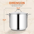 thumbnail image 2 of NutriChef Heavy Duty 12 Qt Stainless Steel Soup Stock Pot w/ Handles & Lid, 2 of 5