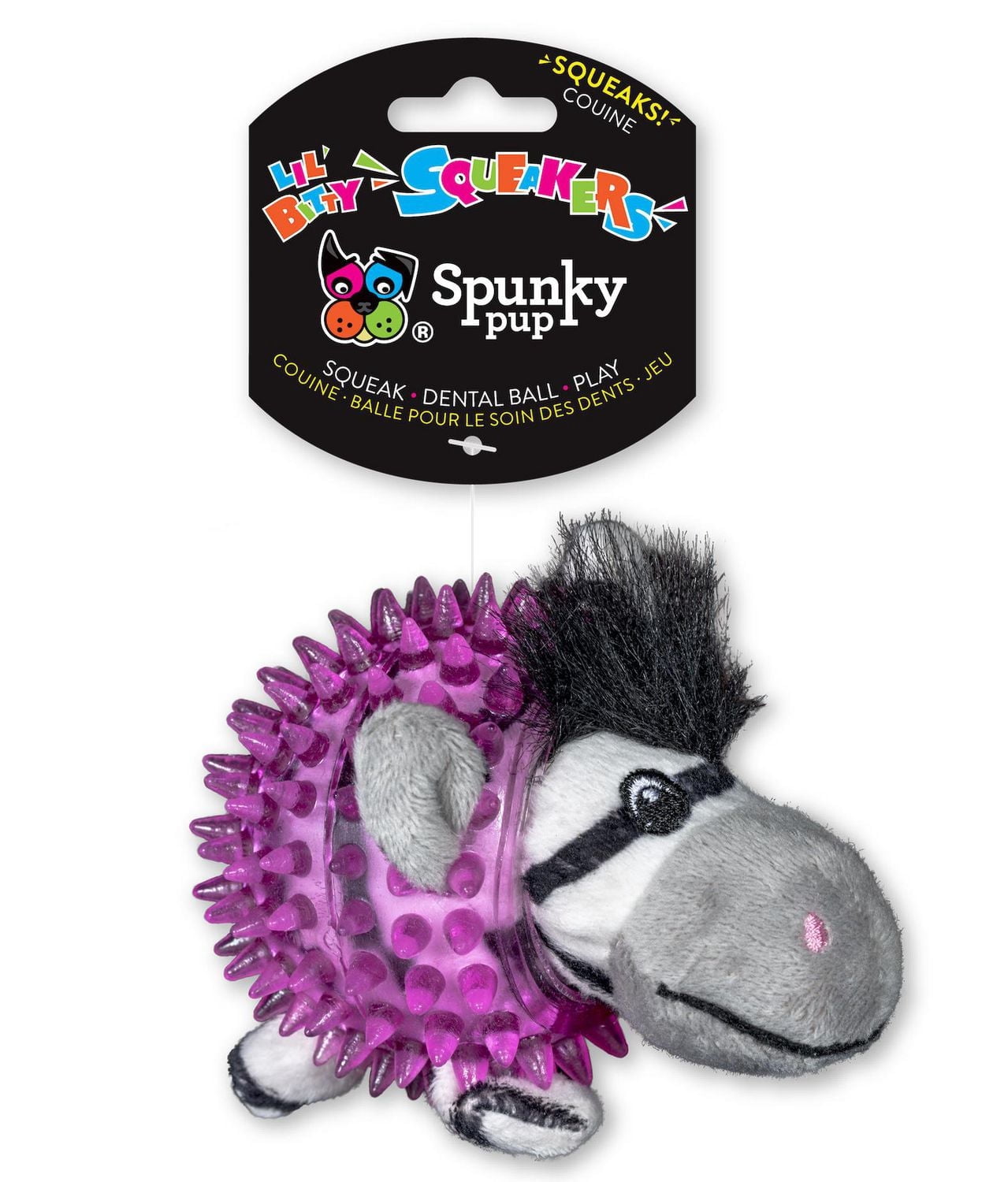 Lil' Bitty Squeakers Zebra Dog Toy