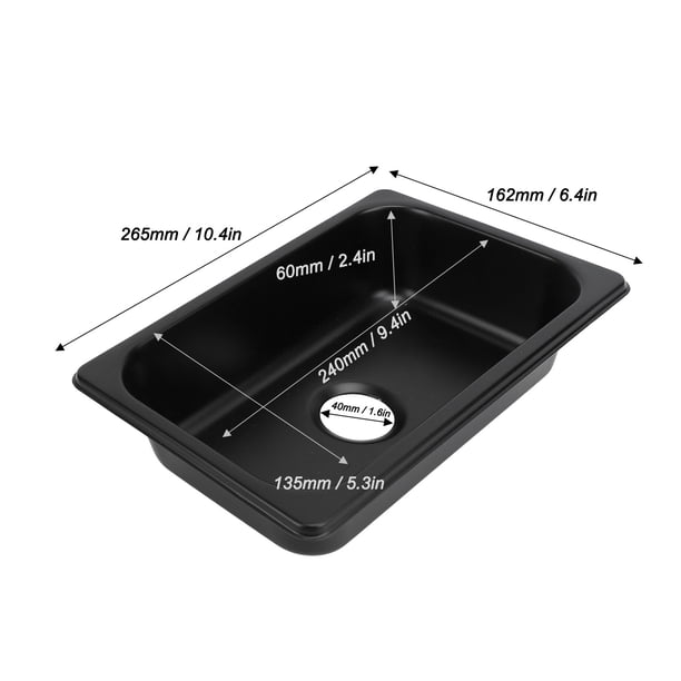 RV Kitchen Sink – 9.45x5.31in Rectangular Stainless Steel Single Bowl With 40mm Drain, For Campers, Boats & More