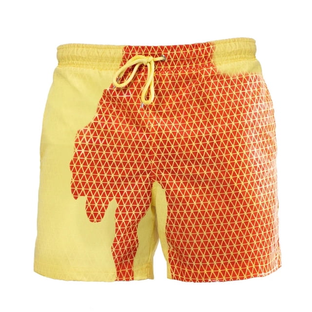 KAWELL Children's Color Changing Shorts, Boys'Fun Sports Quick-Drying Temperature-Sensitive Color-Changing Swimming Trunks