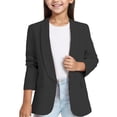 thumbnail image 1 of Élégant Complet Formel pour Filles à Manches Longues avec Col Châle et Poche Intérieure, devant Ouvert, pour Enfants, Occasions Stylées, 1 of 7