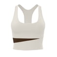 thumbnail image 1 of Yuyuzo Sports Bras for Women Wireless Full Coverage Colorblock Seamless Racerback Push up Workout Tank Tops, 1 of 3