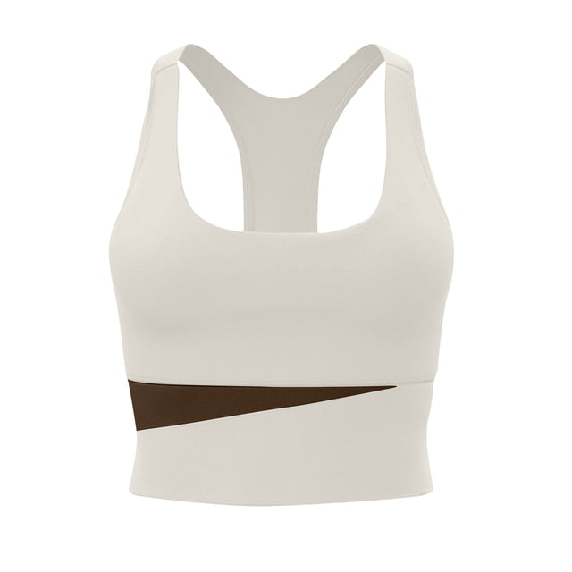 Yuyuzo Sports Bras for Women Wireless Full Coverage Colorblock Seamless Racerback Push up Workout Tank Tops