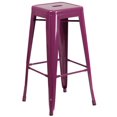 thumbnail image 1 of 30'' High Backless Purple Indoor-Outdoor Barstool, 1 of 9
