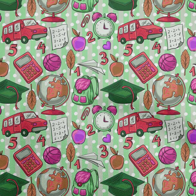 oneOone Polyester Spandex Mint Green Fabric Kids Sewing Craft Projects Fabric Prints By Yard 56 Inch Wide