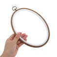 thumbnail image 2 of FUTUREORYY 4Pcs Light Brown Embroidery Quilting Frames for DIY Lovers Imitated Wooden Display Frame, 2 of 6
