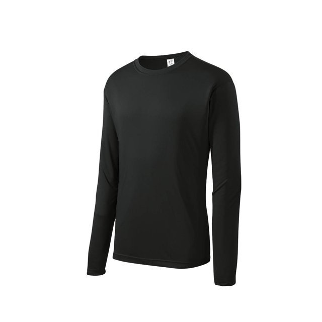 Gravity Threads Mens Long-Sleeve Moisture WickenIng Shirt - Black - Medium