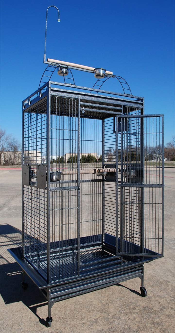 Large Double Ladders Open Play Top Wrought Iron Bird Parrot Parakeet ...