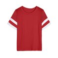 thumbnail image 3 of Chandails à Manches Courtes pour Femmes T-Shirts Surdimensionnés pour Femmes T-Shirts Amples Demi-Manches Col Rond Hauts Color Block Tuniques T-Shirts Surdimensionnés pour Femmes Hauts à Demi-Manches pour Femmes, 3 of 6