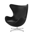 thumbnail image 1 of Plata Import Egg Leather Lounge Chair, 1 of 1