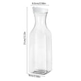 thumbnail image 3 of Avdolw Clear Plastic Water Carafe with Flip Top Lid, Square Base Juice Container, 50-Ounce for Iced Tea, Cold Brew, Beverages – Leak-Proof & Shatterproof, 3 of 6