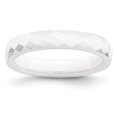 thumbnail image 1 of Ceramic White 4mm Faceted Polished Band Ring 8.5 Size, 1 of 6