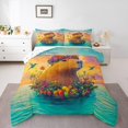 thumbnail image 1 of Erosebridal Ensembles de Couette Capybara Dessin Animé Format Très Grand, Couettes et Duvets d'Animaux Mignons pour Enfants, Réversible 3 Pcs, 1 of 7