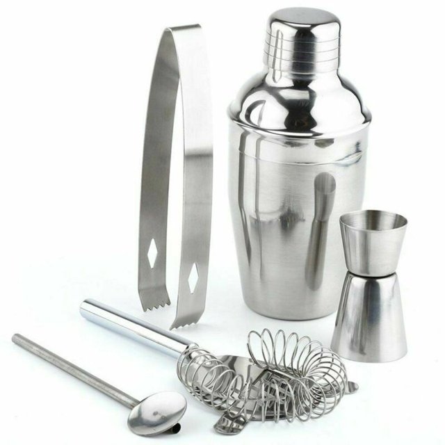 Stainless Steel Cocktail Shaker Mixer Drink Bartender Martini Tool Bar Set Kit