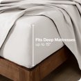 thumbnail image 3 of Bare Home Ensemble de Draps en Flanelle - 100 % Coton - Poche Profonde - Lit Simple, Blanc, 3 Pcs, 3 of 7