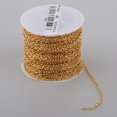thumbnail image 2 of 10 Yards / Roll Chain Curb Chain Snake Chain Jewelry Wire for DIY Necklaces, Bracelets Golden, 2 of 8