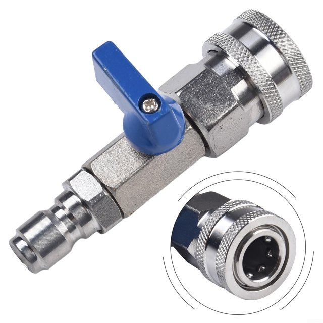 Stainless Steel High Pressure Washer Ball Valve Kit - Easy Attachment, 4500 PSI