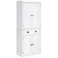 thumbnail image 1 of HOMCOM Armoire de Rangement pour Garde-Manger de Cuisine, Grand Garde-Manger avec Tiroir Blanc, 1 of 9