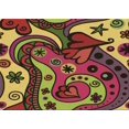 thumbnail image 1 of Ahgly Company Tapis Rectangulaire Lavable en Machine Intérieur Transitionnel Rouge Safran, 7 Pieds x 10 Pieds, 1 of 7