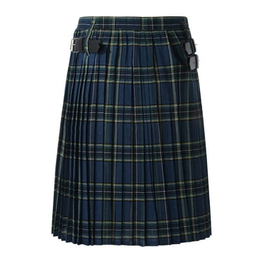 HNMKIU Men's Casual Pants Fashionable Retro Scottish Style Plaid Design with Pleated Waistband for Everyday Wear