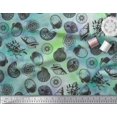 thumbnail image 3 of Soimoi Cotton Jersey Fabric Direction Compass & Seashell Ocean Print Fabric by Yard 58 Inch Wide, 3 of 3