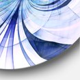 thumbnail image 3 of Designart « Motif de Fleurs Fractales Turquoise » Horloge Murale Moderne, 3 of 6