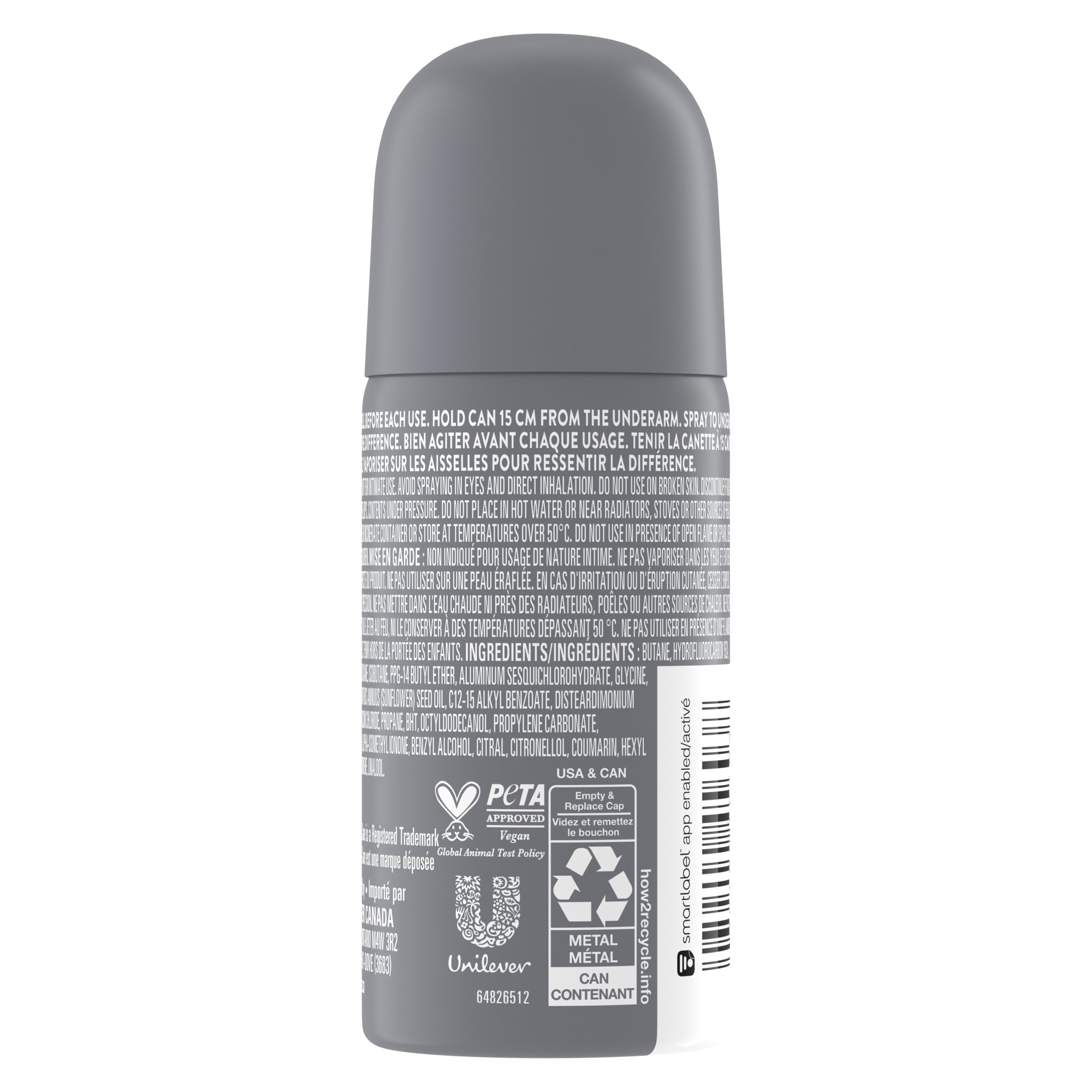 Dove Men+Care Antisudorifique en Vaporisateur à Sec Confort Propre Protection 72 H, 28 g