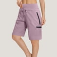 thumbnail image 4 of cfhntfmh Shorts Cargo de Randonnée pour Femmes Bermuda Légers Shorts de Golf avec Poches Séchage Rapide Shorts Longueur Genou, 4 of 6
