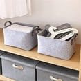 thumbnail image 1 of RXIRUCGD Organisateurs et Rangement pour la Maison Panier de Rangement Pliable pour Jouets avec Poignée en Corde de Coton, 1 of 6