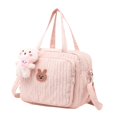 thumbnail image 3 of Xuanheng Sac à Couches Compartiment Sac à Main Réutilisable Sac de Maquillage Élégant pour Maman Sac de Rangement Rose, 3 of 8