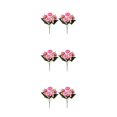 thumbnail image 4 of Youkk 2pcs Easy To Clean – Realistic Appearance – Artificial Flowers For Wedding rose red+ pink 3Set, 4 of 6