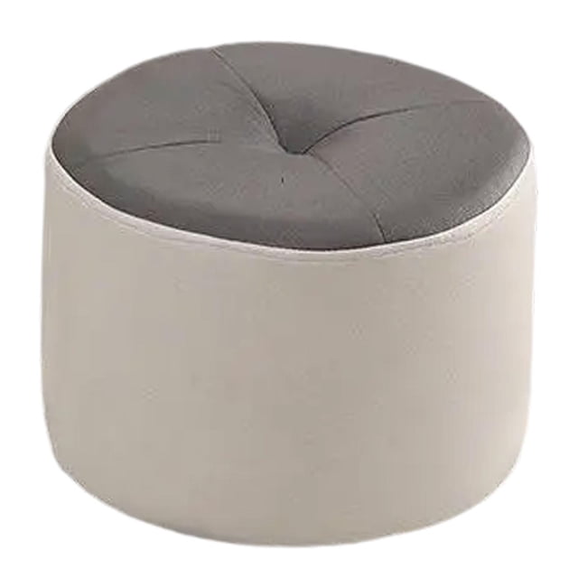 GROWTH TANK Small Foot Stool Step Stool Foot Rest for Bedroom Entrance Apartment Gray and Beige