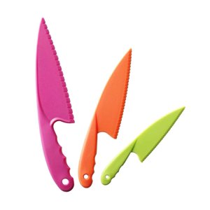 Cribun Plastic Kid Knives For Kids Toddler Children Cooking Safe Kitchen Knife Set For Cutting Lettuce Knife Salad Knives