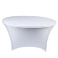 thumbnail image 3 of GUOOL Stretch Round Tablecloth Table Cover for Weddings Bars Party Outdoor DJ White 152x75cm, 3 of 9