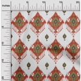 thumbnail image 2 of oneOone Polyester Spandex Maroon Fabric Asian Ikat Craft Projects Decor Fabric Printed By The Yard 56 Inch Wide, 2 of 4