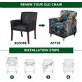 thumbnail image 4 of Housses de Chaise Extensibles avec Accoudoirs, Housse de Chaise d'Appoint Imprimée, Fauteuil Fleur, Housses de Fauteuil de Banquet Douces, Housses de Chaise Lavables pour Salon, Bureau, Réception, Lecture, Sofa, 4 of 7