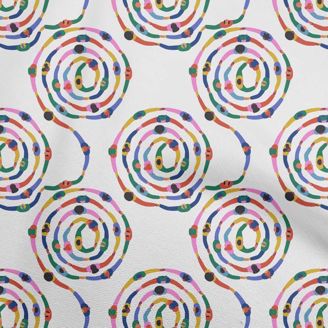 oneOone Viscose Jersey Light Pink Fabric Abstract Circle Sewing Craft Projects Fabric Prints By Yard 60 Inch Wide