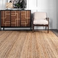 thumbnail image 2 of Aizza Trends 3x14 Ft Natural Jute Area Rug, Boho Chic Natural Jute Area Rug - Hand-Braided, Rustic Farmhouse Decor for Living Room Carpet,, 2 of 5