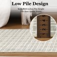 thumbnail image 4 of Aoile 2x6 Runner Rug, Modern Geometric Washable Rug with Non-Slip Backing, Contemporary Accent Carpet for Hallway Laundry, Light Gray, 4 of 9