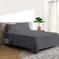 thumbnail image 1 of 600 TC Egyptian Cotton RV King Bed Sheet Set Include's - 15" inch Deep Fitted Sheet | 1 Flat Sheet | 2 Pillowcases | Dark Grey Solid, 1 of 7