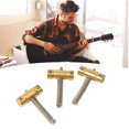 thumbnail image 1 of Electric Guitar String Bass Saddle, Decorative 3Pcs Simple Installation Guitar Brass Bass Bridge Saddle  For DIY, 1 of 8
