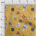 thumbnail image 2 of oneOone Cotton Flex Mustard Yellow Fabric Galaxy Sewing Craft Projects Fabric Prints By Yard 40 Inch Wide, 2 of 4